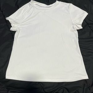 White polyester shirt